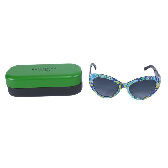 Kate Spade PAISLEIGH Floral Cat Eye Sunglasses - Blue Flower Print - NWT main image 4
